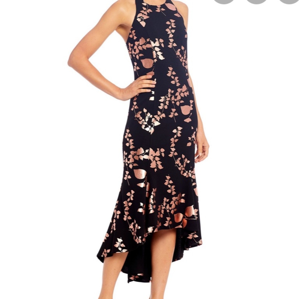 Belle Badgley Mischka Kylie Halter dress
